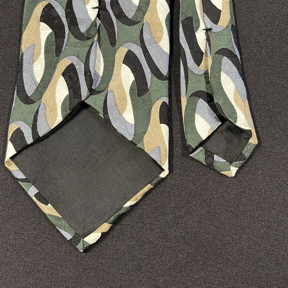 J. Riggings Hunting Horn Men’s Geometric Silk Neck Tie - Picture 3 of 5